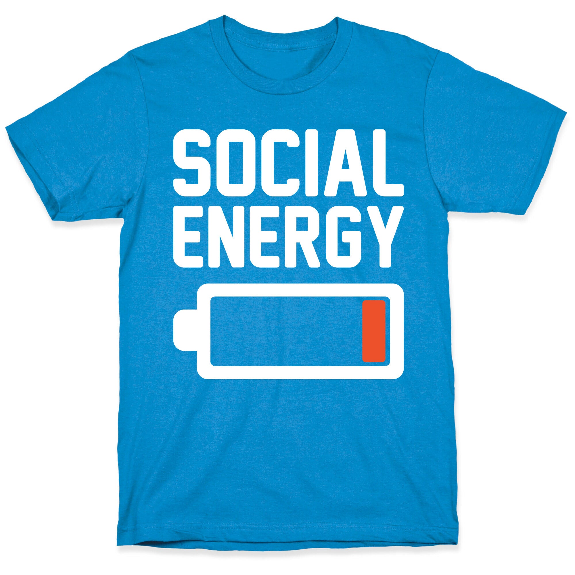 Social Energy Low White Print T-Shirt